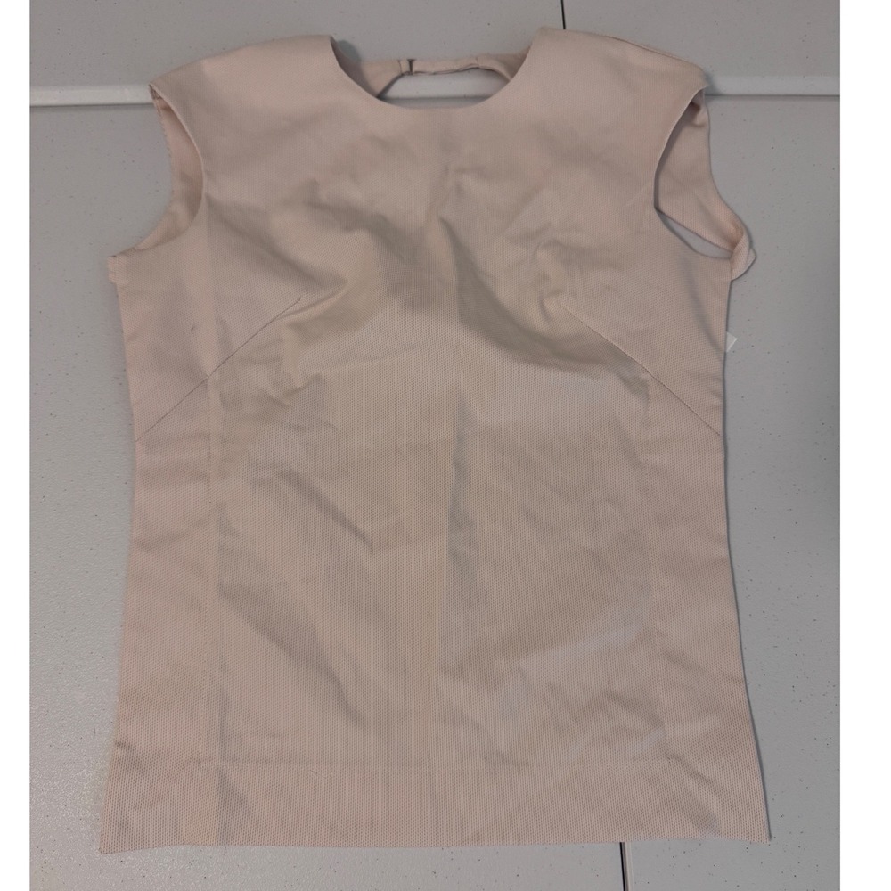 Locker Room Pink Mesh Cutout Back‎ Sleeveless Top Blouse Small aa
